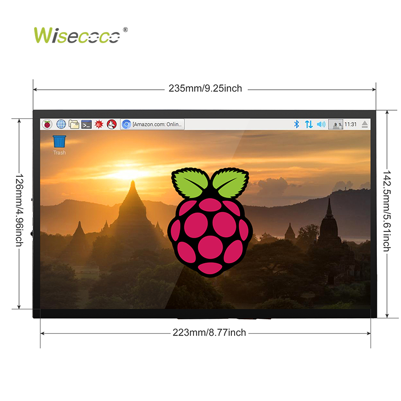 5 7 10.1 Inch 1024*600 HD Ips  - Raspberry Pi 10.1 Inch Capacitive Touch Screen Ips ulasan dan harga