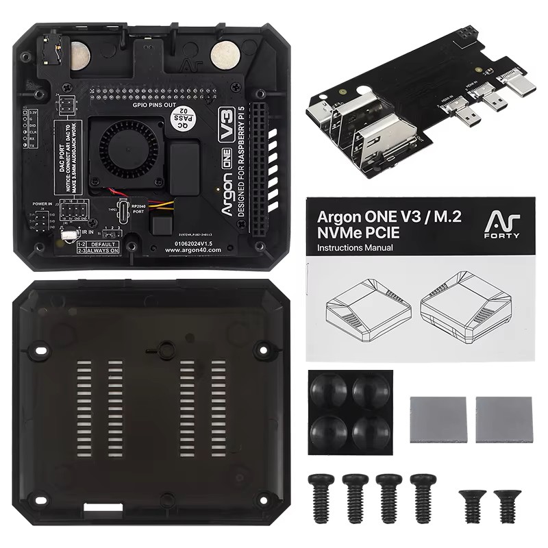 Argon ONE V3 Metal Case Raspbe - Argon One V3 M.2 Nvme Case ulasan dan harga